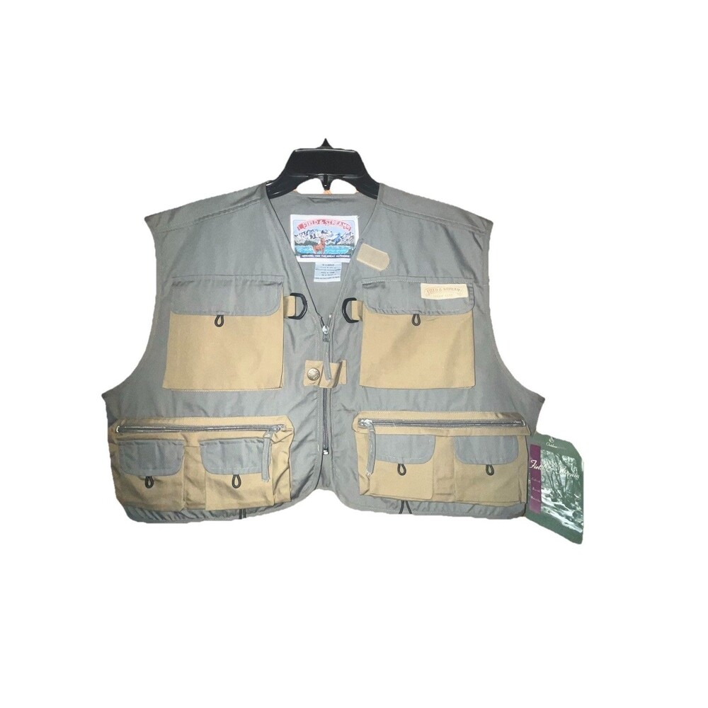 Vintage Shorty Field & Stream Fishing Vest Men XL Multi Pocket Outdoor NWT